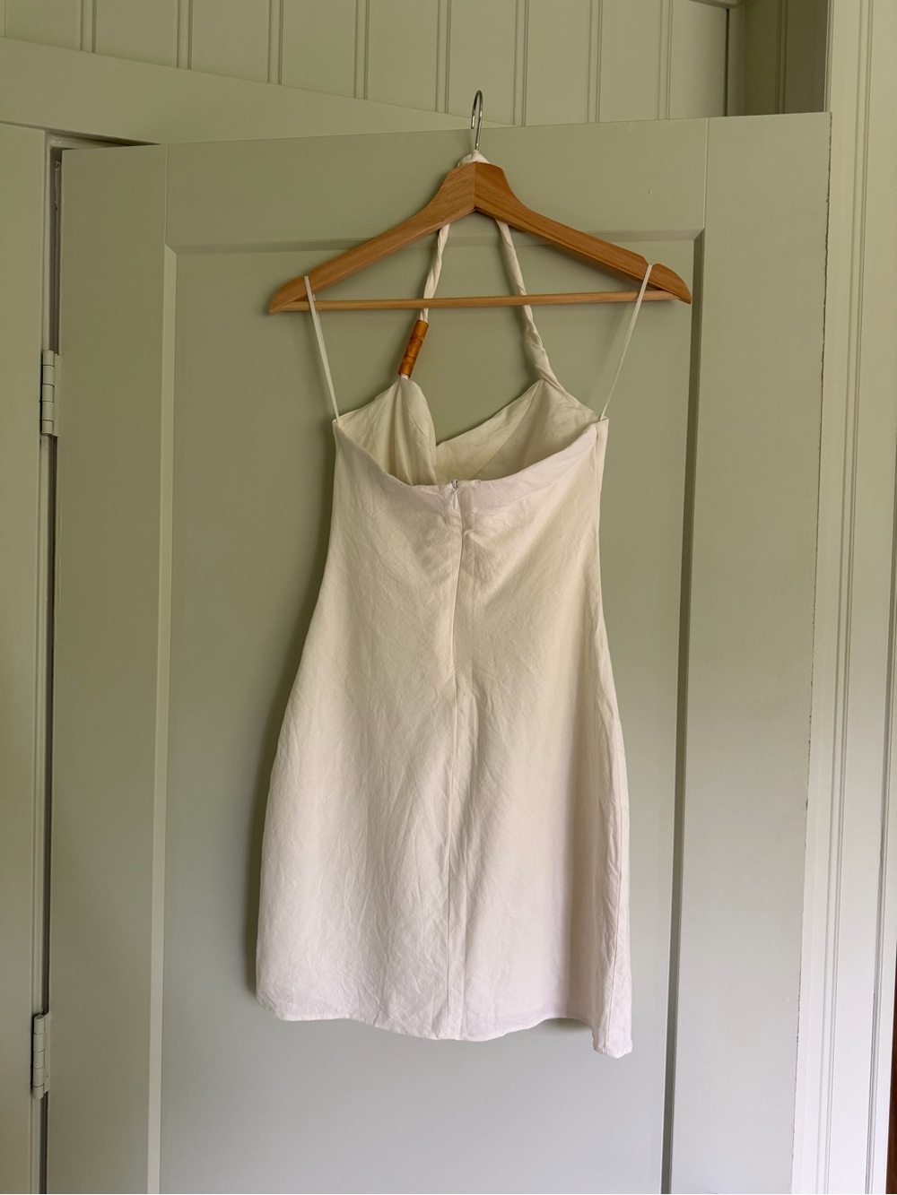 Halter Mini Dress Tortoise Bead Accent Summer Vacation Resort Wear Zara - Medium - Picture 6 of 7